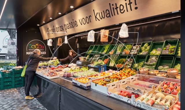 Foodtruck voor Groenten en fruit Mathias Vackier in Ardooie door Wimag